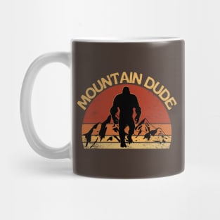 Mountain Dude Vintage Bigfoot Hiking Mug